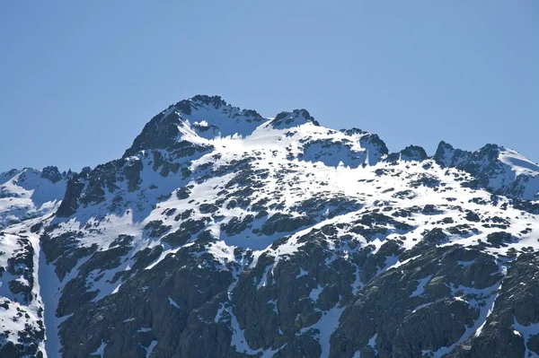 Großer Schnee Gredos Berg — Stockfoto