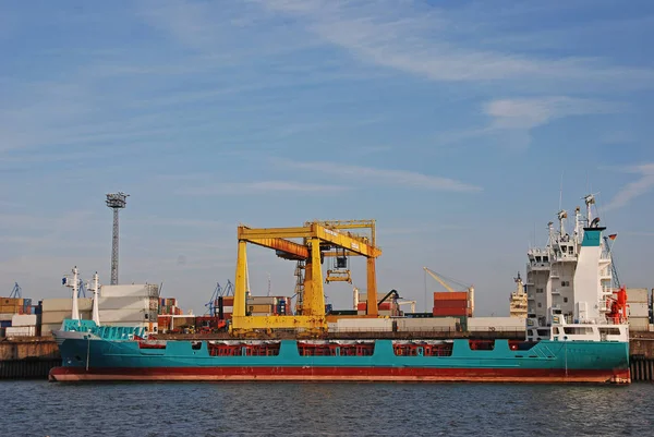 Containerschifffahrt Frachtschiff Wassertransport Für Die Schifffahrt — Stockfoto