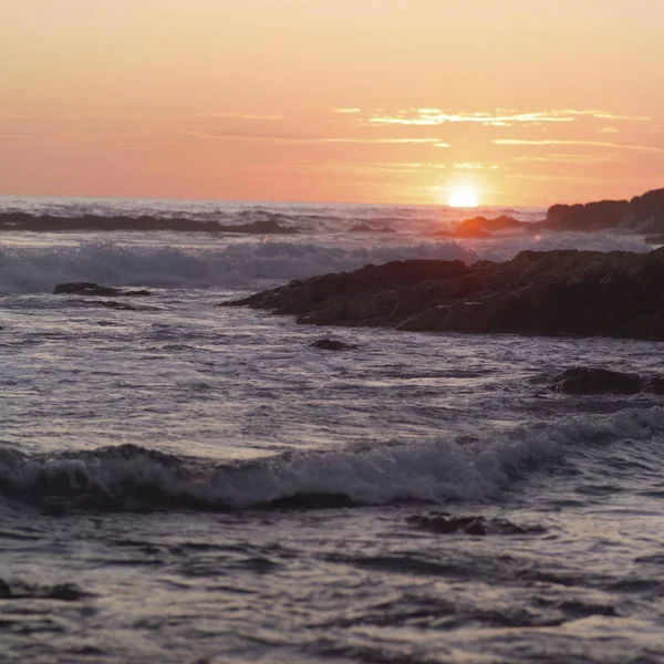 Kust Van Costa Rica Bij Zonsondergang — Stockfoto