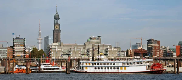 Hamburg Uitzicht Hamburger Haven — Stockfoto