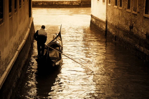 Turistické Atrakce Benátky Při Západu Slunce — Stock fotografie