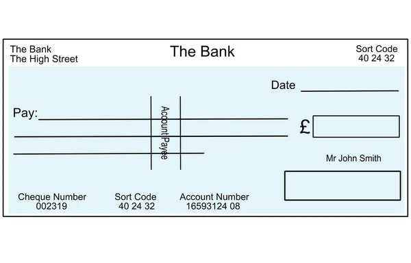 Una Ilustración Cheque Británico Blanco —  Fotos de Stock