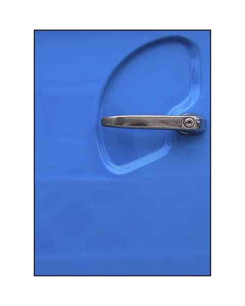 Niebieskie Drzwi Klasyczny Samochód — Zdjęcie stockowe
