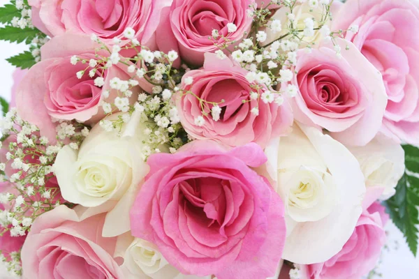 Rosas Brancas Flores Pétalas — Fotografia de Stock