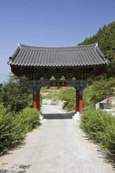 Portão Tradicional Coréia Sul — Fotografia de Stock