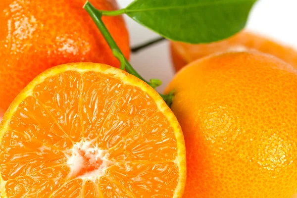 Mandarinas Naranja Frescas Exentas — Foto de Stock
