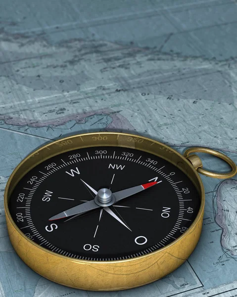 Expedition Resor Kompass Geografi — Stockfoto