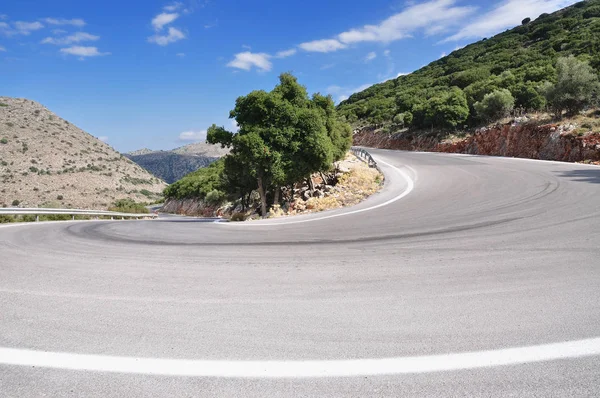 Strada Asfaltata Nelle Montagne Creta — Foto Stock