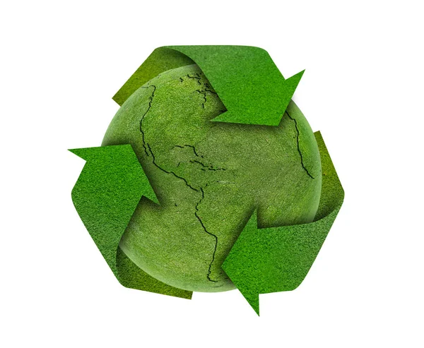 Recycle Symbool Gemaakt Van Recycling — Stockfoto