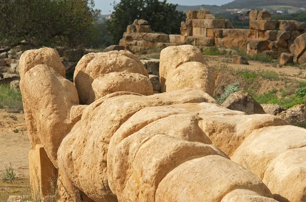 Αρχαία Φιγούρα Ναός Zeus Sicily — Φωτογραφία Αρχείου