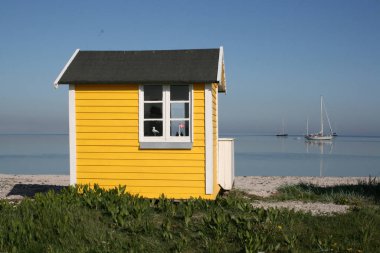 beach hut in denmark clipart