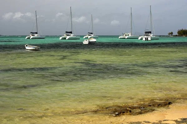 Amargo Para Los Catamaranes Las Aguas Turquesas Costa Mauritana — Foto de Stock