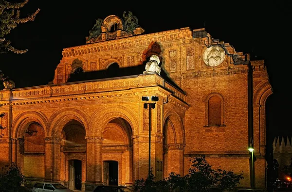 Anhalter Bahnhof Νύχτα — Φωτογραφία Αρχείου