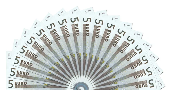 Euro Banknoty Pół Koła Szablon — Zdjęcie stockowe