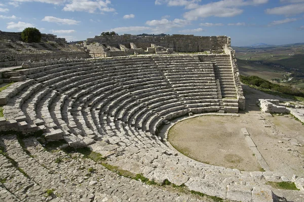 Ancient Theater Segsta Sicily — Stock Photo, Image