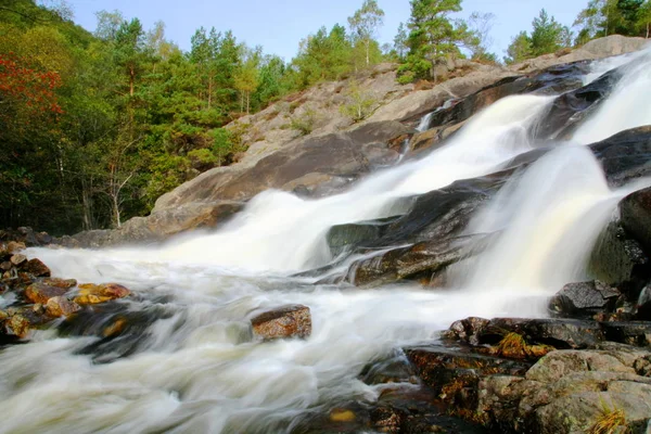 Cachoeira Natureza Floresta Paisagem — Fotografia de Stock