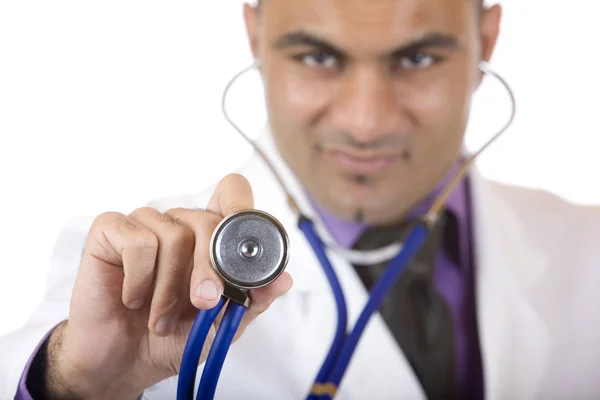 Lekarz Chce Zrobić Badanie Stetoskopem — Zdjęcie stockowe
