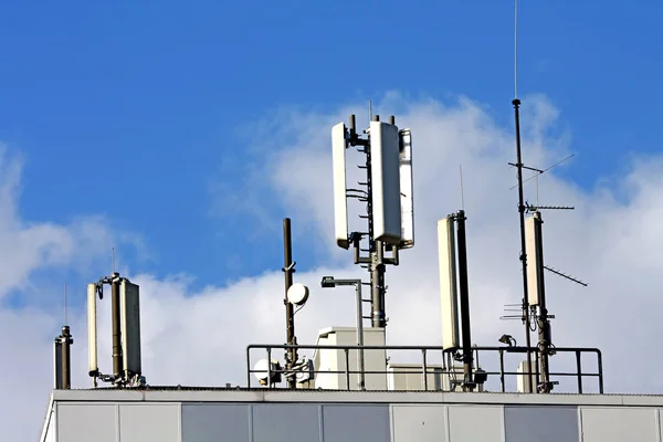 Tour Télécommunication Avec Antenne Antennes Radio — Photo