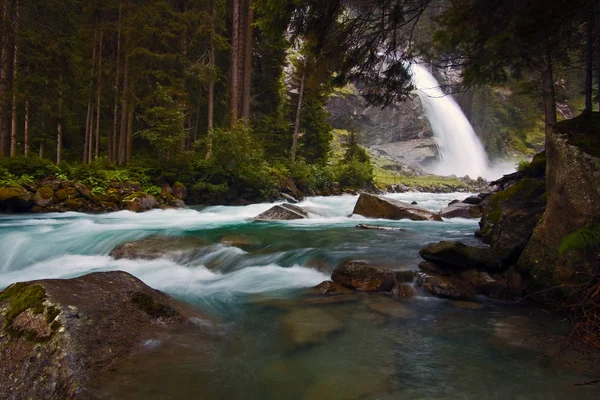 Vacker Utsikt Över Majestätiska Alperna Landskap Stockbild