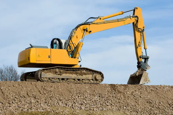 Graafmachine Het Veld — Stockfoto