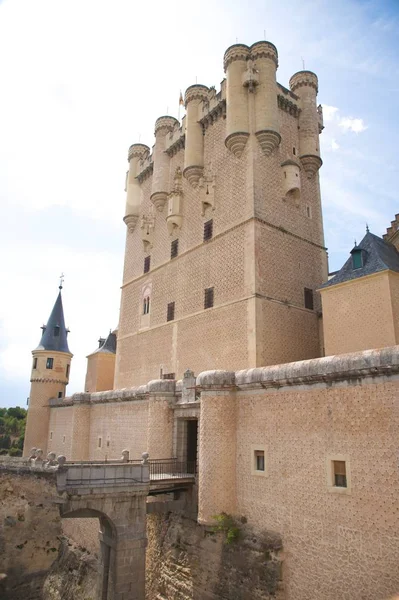 Torre Centrale Anteriore Del Castello Segovia — Foto Stock