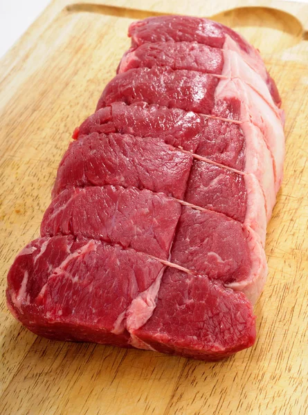 Raw Steak Připravený Vaření — Stock fotografie