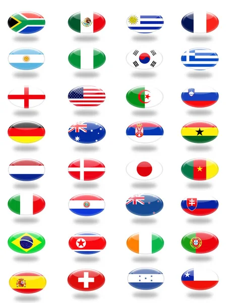 Países Del Fútbol Mundial — Foto de Stock