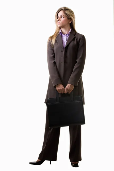 Young Attractive Caucasian Blonde Businesswoman — Stock Photo, Image