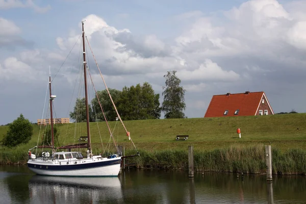 Segelbåt Den Inre Hamnen Hooksiel — Stockfoto