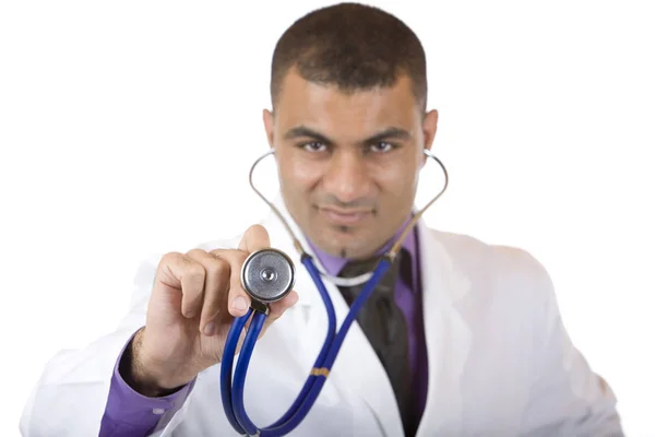 Médico Masculino Que Tiene Estoscopio Para Examen —  Fotos de Stock