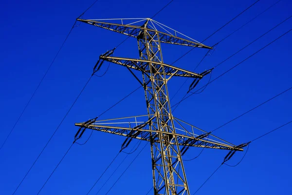 Wieża Transmisyjna Strommast Przesył Energii Elektrycznej — Zdjęcie stockowe