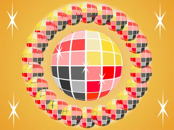 Kruh Disco Koule Německé Barvě — Stock fotografie