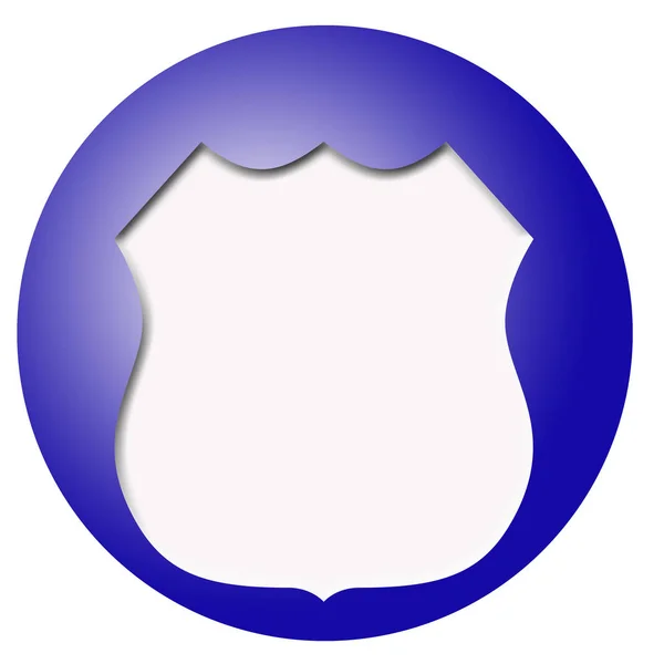 Botón Azul Con Capa Blanca Armas — Foto de Stock
