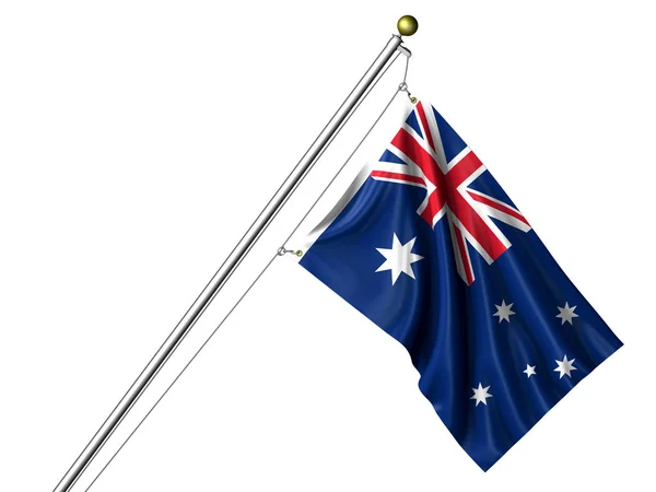 Bandera Australiana Aislada Bandera Gráfica Ondulante —  Fotos de Stock