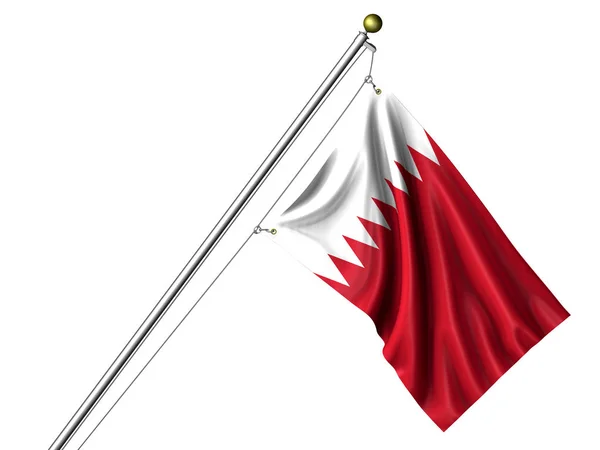 Bandera Aislada Bahraini Bandera Gráfica Ondulada — Foto de Stock