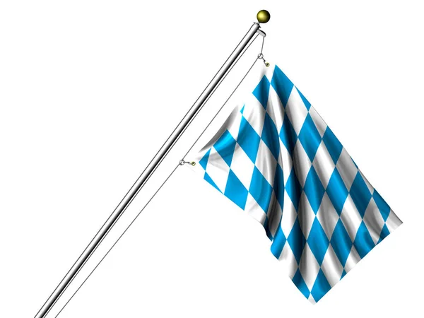 Isolated Bavarian Flag Graphic Waving Flag — Stock Photo, Image