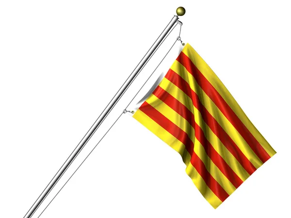 Izolovaná Katalánská Vlajka Grafická Vlajka — Stock fotografie