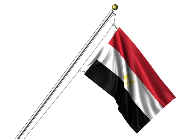 Izolovaná Egyptská Vlajka Grafická Vlajka — Stock fotografie