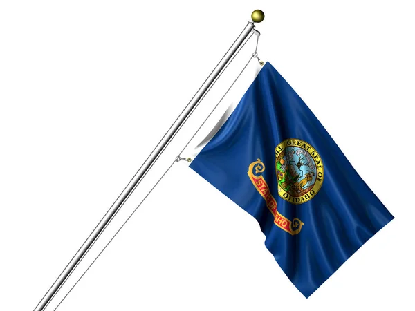 Isolated Idaho Flag Graphic Waving Flag — Stock Photo, Image