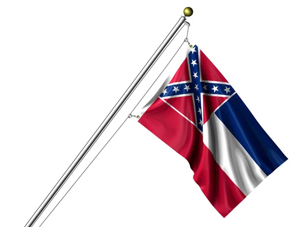 Isolated Mississippi Freedom Graphic Waving Flag — стоковое фото