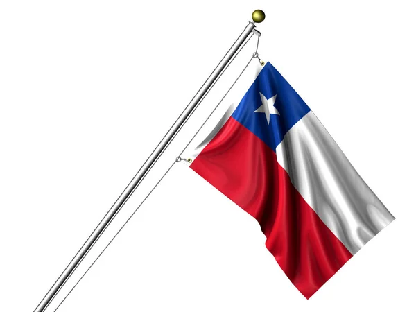 Izolowana Flaga Chilijska Flaga Graficzna — Zdjęcie stockowe