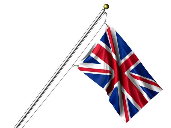 Bandeira Britânica Isolada Bandeira Ondulação Gráfica — Fotografia de Stock