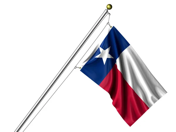 Bandiera Texas Isolata Bandiera Ondulata Grafica — Foto Stock