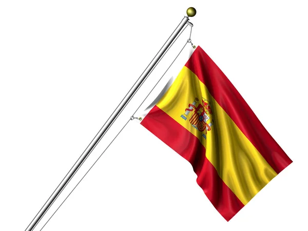 Vereinzelte Spanische Flagge Grafik Schwenkende Flagge — Stockfoto