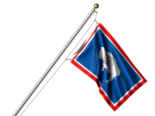 Geïsoleerde Wyoming Vlag Grafische Vlag — Stockfoto