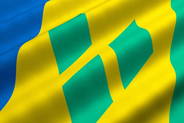 São Vicente Granadinas Bandeira — Fotografia de Stock