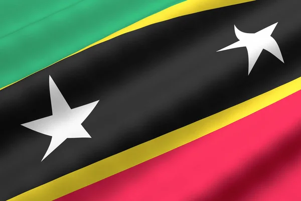 Bandiera Saint Kitts Nevis — Foto Stock