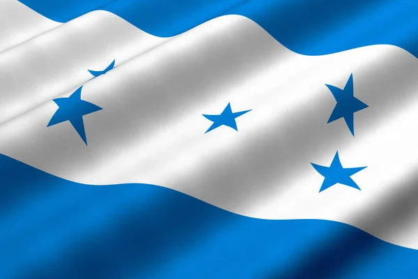 Honduras Bayrağı Boyutlu Grafik Sallama Bayrağı — Stok fotoğraf
