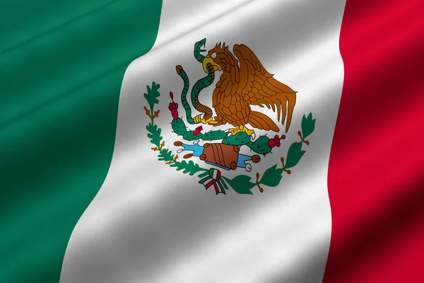 Bandera Mexicana Bandera Gráfica Ondulando — Foto de Stock