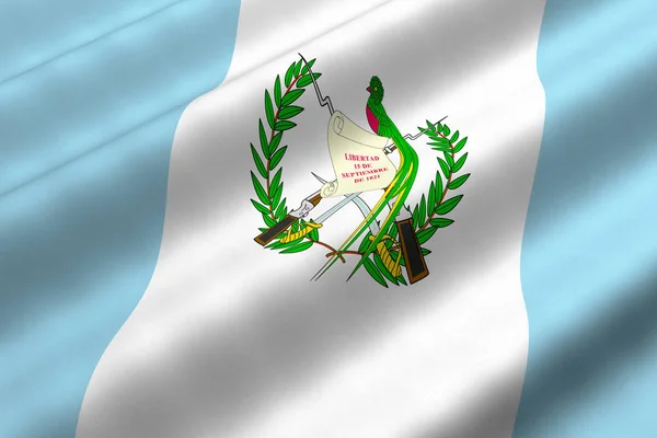 グアテマラの旗 3Dグラフィック波の旗 — ストック写真
